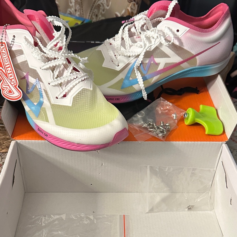 Kids Athletic Shoes - Pink, White, Blue